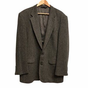 Lands End Wool Double Button Jacket Blazer 43 Long